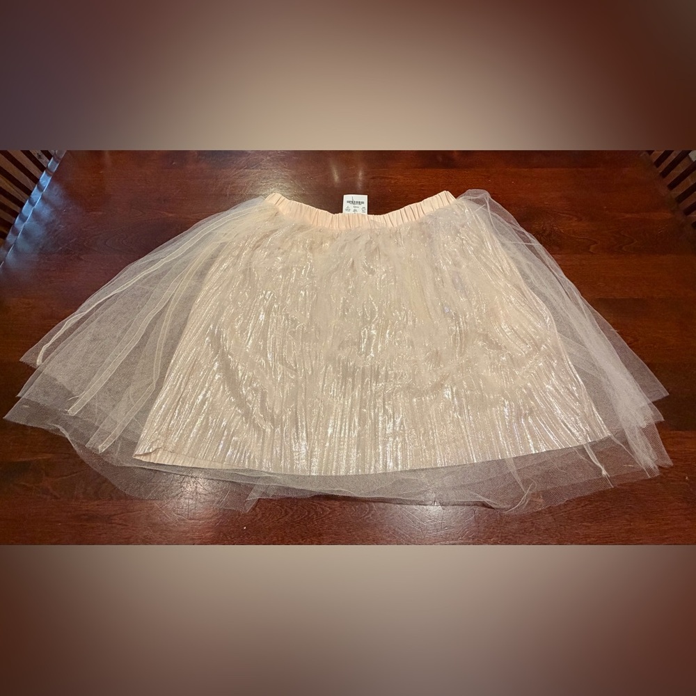 CREW CUTS girls size 8 Light Pink Tulle Pleated Skirt - New w Tags